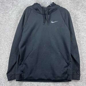 Nike Therma Dri-FIT Mens‎ Black Pullover Hoodie Sweatshirt Large (READ)